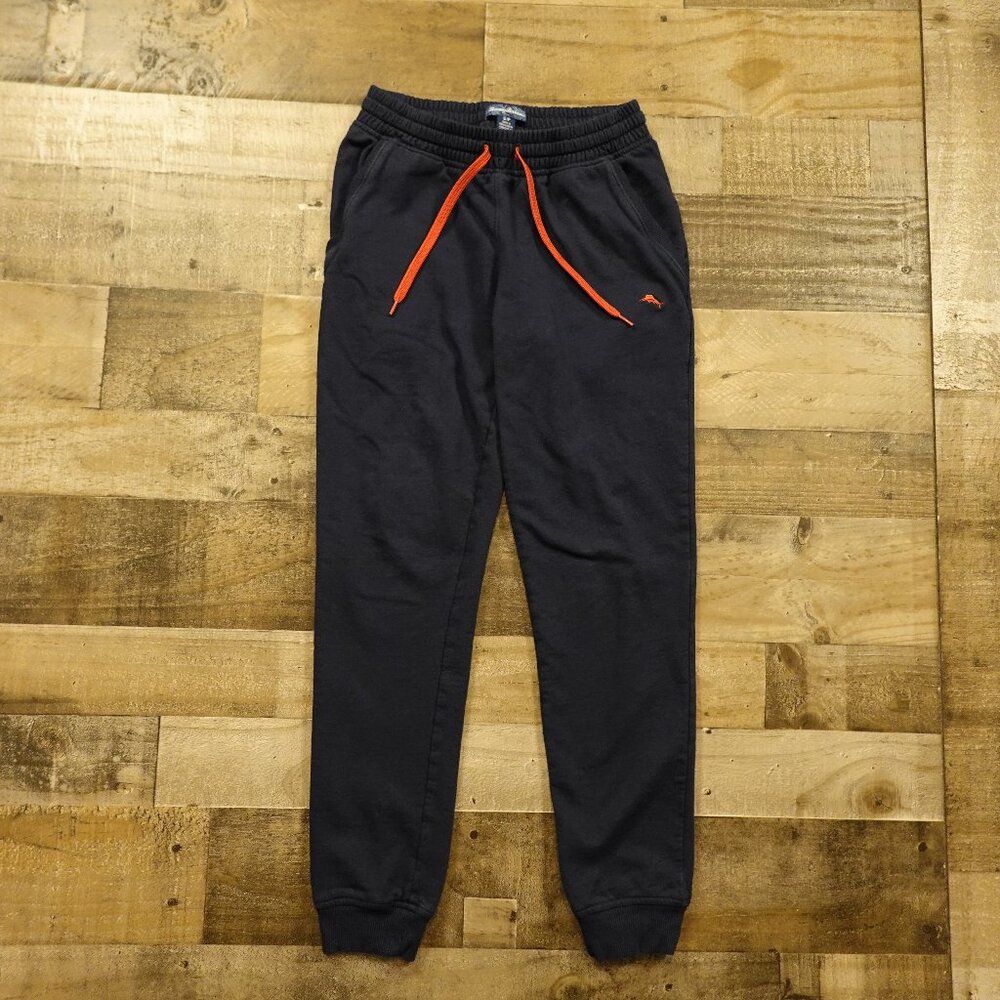 Tommy Bahama Jogger Sweatpants Men’s Small Navy Blue Orange Drawstring